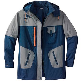 KingSize Men's Big & Tall Colorblock Tech Parka