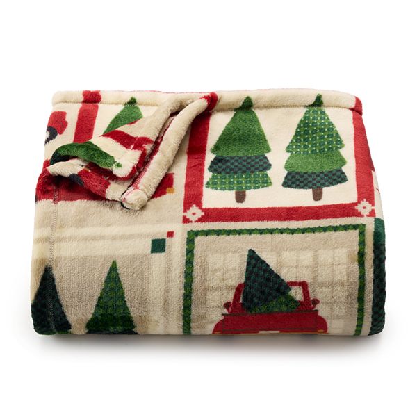 The Big One® Holiday Oversized Supersoft Plush Throw Blanket - Truck Grid