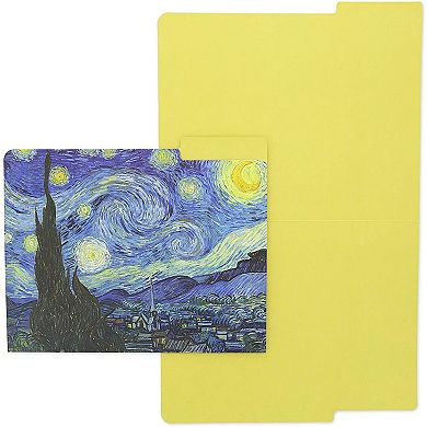 12 Pack File Folders with Artwork designed by Van Gogh, 1/3 Cut Tab, Letter-Size