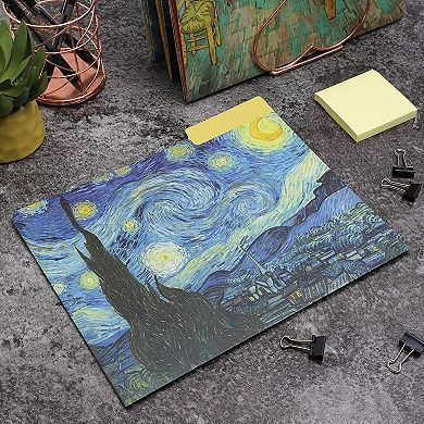 12 Pack File Folders with Artwork designed by Van Gogh, 1/3 Cut Tab, Letter-Size