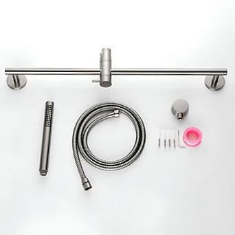 Versatile Handheld Shower System with 28-Inch Slide Bar and 59-Inch Flexible Hose