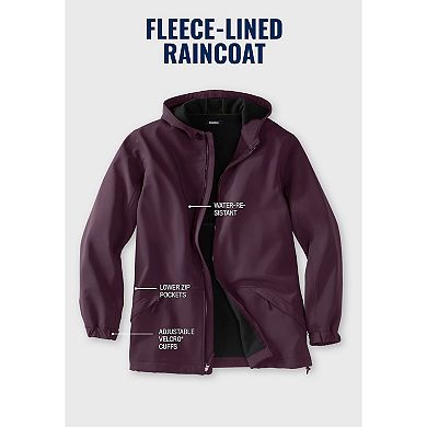 Kingsize Men's Big & Tall Fleece-lined Slicker Rain Coat