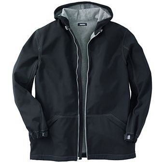 Kingsize Men's Big & Tall Fleece-lined Slicker Rain Coat