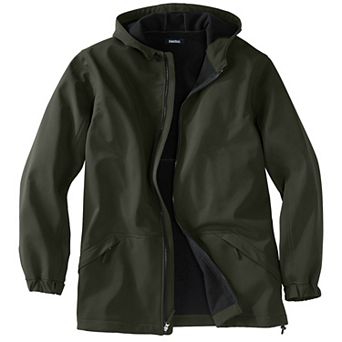 Kingsize Men's Big & Tall Fleece-lined Slicker Rain Coat