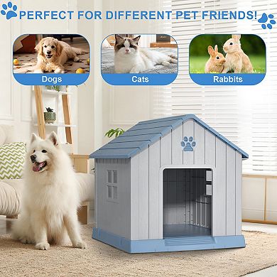 38 inch Weatherproof Indoor Outdoor Dog House for All Sizes