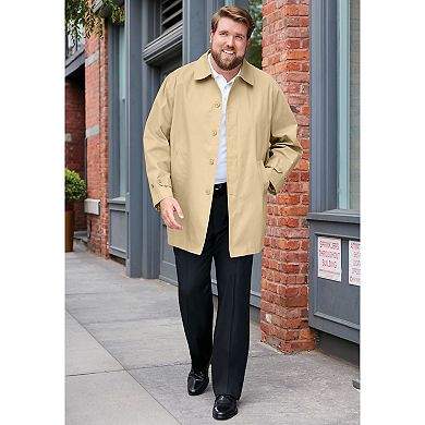 KingSize Men's Big & Tall Water-Resistant Trench Coat