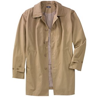 KingSize Men's Big & Tall Water-Resistant Trench Coat