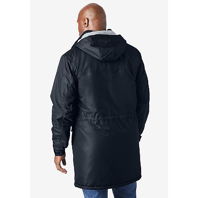 Kingsize Men's Big & Tall Longer-length Boulder Creek By Kingsize Fleece-lined Parka