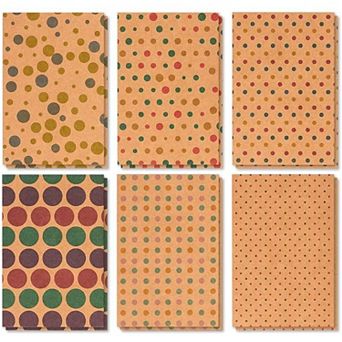36 pc All Occasion Kraft Polka Dot Greeting Cards W/envelopes Blank Inside 4x6"