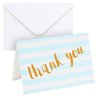 12 Pack Blank Thank You Cards With Envelopes For Graduation, Wedding, 4 X 6 in