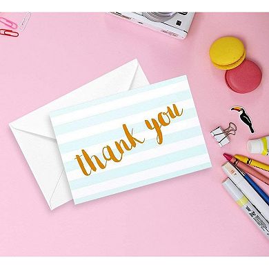 12 Pack Blank Thank You Cards With Envelopes For Graduation, Wedding, 4 X 6 In