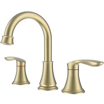 High-Quality Traditional and Luxury Brushed Gold Widespread Bathroom Sink Faucet