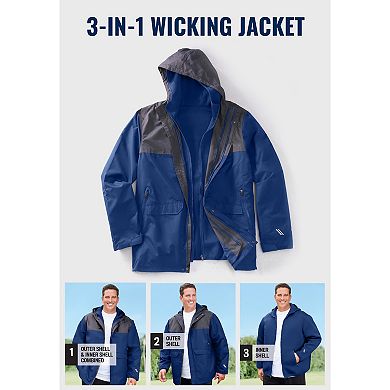 Kingsize Men's Big & Tall 3-in-1 Trident Jacket
