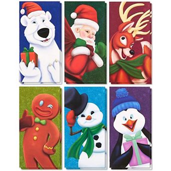 36x Christmas Cards with Envelopes Blank Greeting Cards Money Gift Card Holder