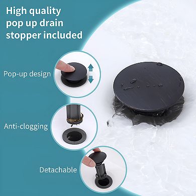 Oil Rubbed Bronze Bathroom Faucet With 2-handle And 360 Degree Rotating Spout