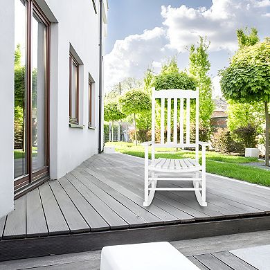 Elegant Rocking Chair for Outdoor Use - Perfect for Porch or Backyard