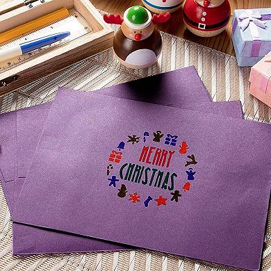 100 Pack Purple Envelopes 7x5", A7 Size for Greeting Cards, Mailing, Invitations