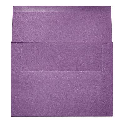 100 Pack Purple Envelopes 7x5", A7 Size for Greeting Cards, Mailing, Invitations