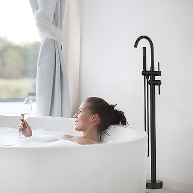 Floor Mount High Flow Shower Faucets With Handheld Shower