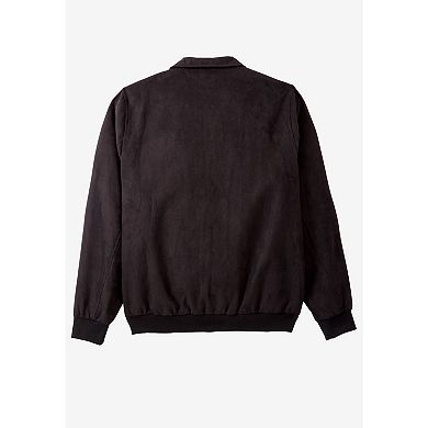 Kingsize Men's Big & Tall Microsuede Bomber Jacket
