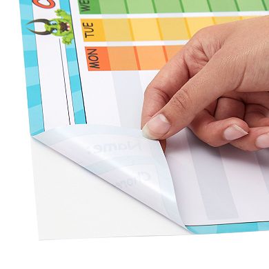 6 Pack Dry Erase Chore Chart For Kids, Reward Board With Self-adhesive, 14.5x11"