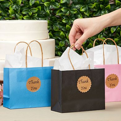 48 Pack Kraft Paper Sticker Paper, Full Sheet Printable Brown Labels, 8 ...