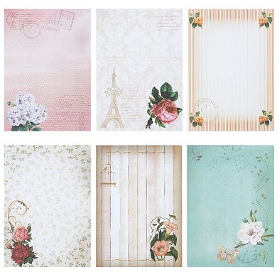 60 Sheets Floral Vintage Stationery Set With Envelopes For Letters, 7.25 X 10.2"