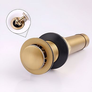 Luxury Brushed Gold Bathroom Faucet - 4-Inch Center Set with Dual