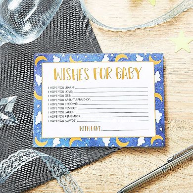 Set Of 5 Over The Moon Baby Shower Games For 50 Guests, Stars Theme