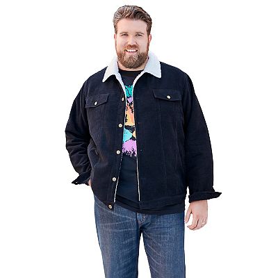 Kingsize Men s Big Tall Sherpa lined Trucker Jacket
