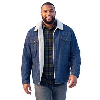 KingSize Men's Big & Tall Sherpa-Lined Trucker Jacket