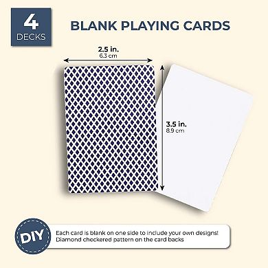 224 Blank Custom Cards For Diy Game Cards, Gift Cards, Diamond Backing, 3 X 4 In