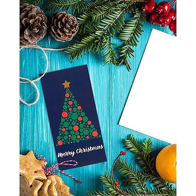 36 Pack Merry Christmas Money Cards with Envelopes in 6 Festive Designs, 4 x 7