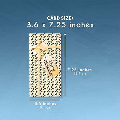 36 Pack Merry Christmas Money Cards with Envelopes in 6 Festive Designs, 4 x 7