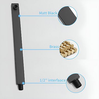 Shower System Shower Faucet Combo Set Wall Mounted With 12" Rainfall Shower Head