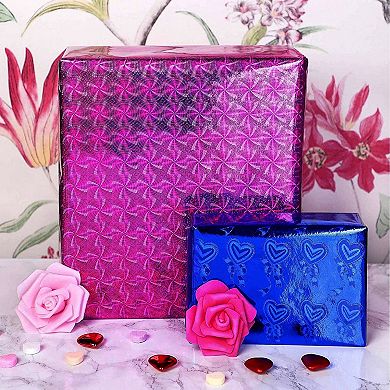 Holographic Wrapping Paper - Iridescent, Metallic Gift Wrap (73.5 Sq Ft Total)
