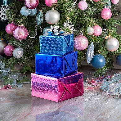 Holographic Wrapping Paper - Iridescent, Metallic Gift Wrap (73.5 Sq Ft Total)