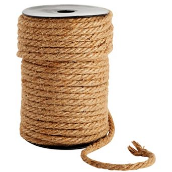100 Feet Jute Rope For Crafts, 6mm Thick Twine For Nautical Decor (brown)