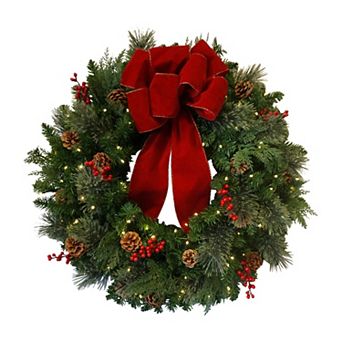 Classic Pre lit Wreath 30"