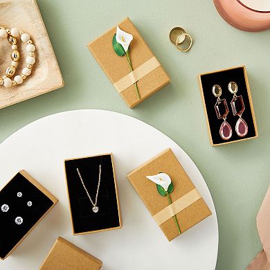 12 Pcs Jewelry Gift Boxes With Lids For Necklace Earrings Packaging (3.5x2.2 In)