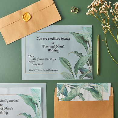 100 Sheet Translucent Vellum Paper - Traceable & Printable Vellum Paper 8.5 x 11