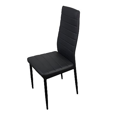 Dining Chair Soft Leather with Ergonomic Back and Waterproof Performance - (Set of 6)