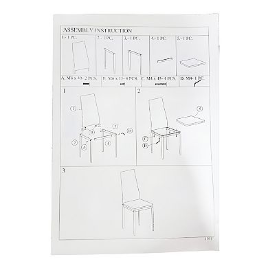 Dining Chair Soft Leather with Ergonomic Back and Waterproof Performance - (Set of 6)