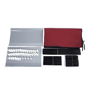 Fashionable Room-saving 9 Lattices Non-woven Fabric Shoe Rack - Wine Red