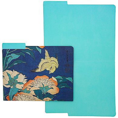 12 Pack Hokusai Japanese Decorative File Folders, 1/3 Cut Tab, Letter-Size
