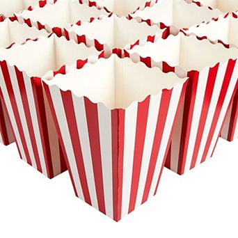 100-pack Of Large Paper Popcorn Favor Boxes For Movie Night, 3.7x7.8 In