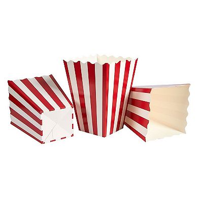 100-pack Of Large Paper Popcorn Favor Boxes For Movie Night, 3.7x7.8 In