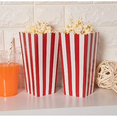 100-pack Of Large Paper Popcorn Favor Boxes For Movie Night, 3.7x7.8 In