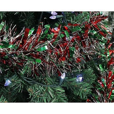 6x Christmas Sparkling Tinsel Garland For Holiday Party Hanging Decor 5.5x112"