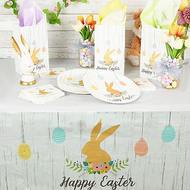 3x Happy Easter Plastic Party Tablecloth With Bunny Rabbit For Party 54x108”